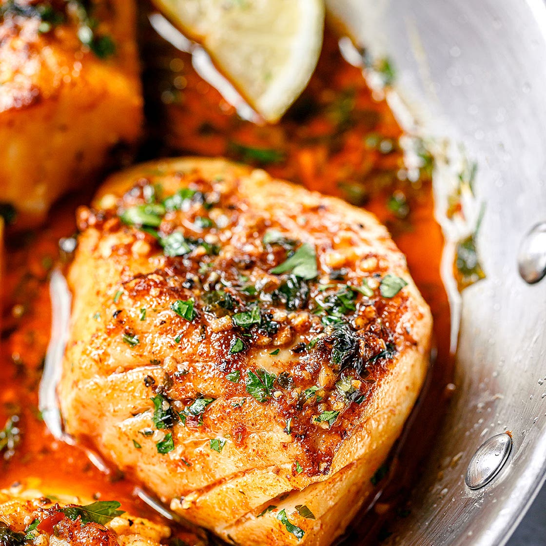 Lemon Garlic Butter Baked Cod Fillets