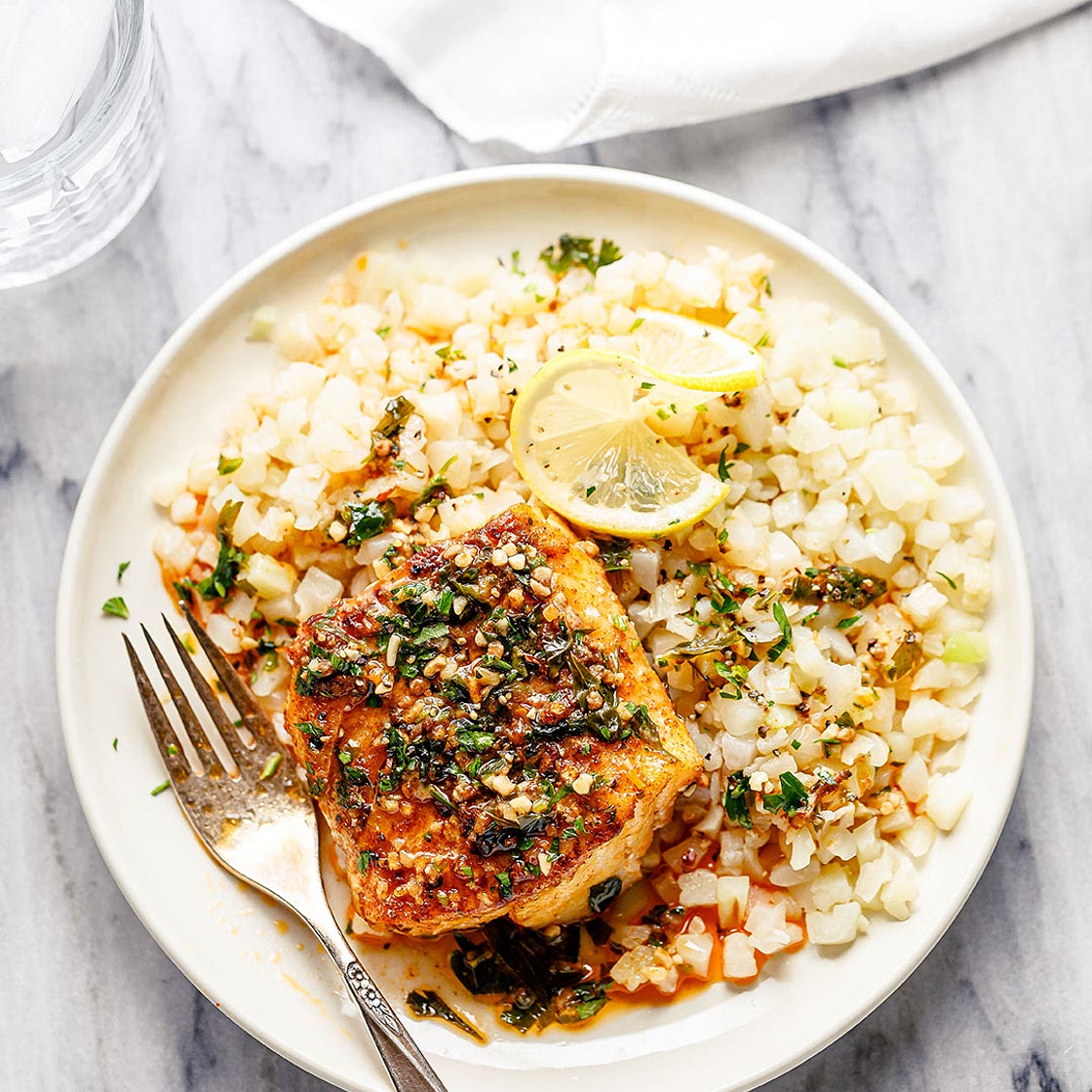 Lemon Garlic Butter Baked Cod Fillets