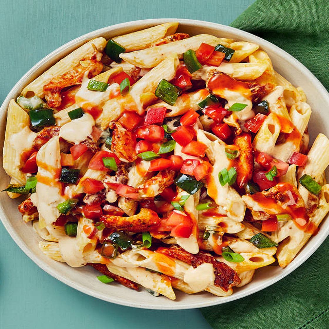 Blackened Chicken Penne with Charred Poblano & Monterey Jack Cheese