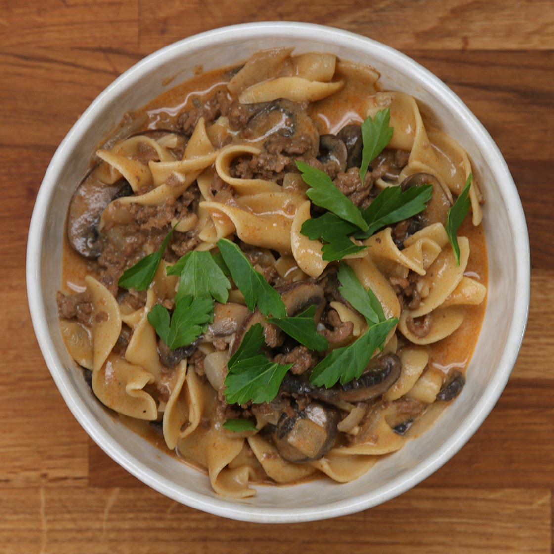 One-Pot Ground Beef Stroganoff Recipe by Tasty