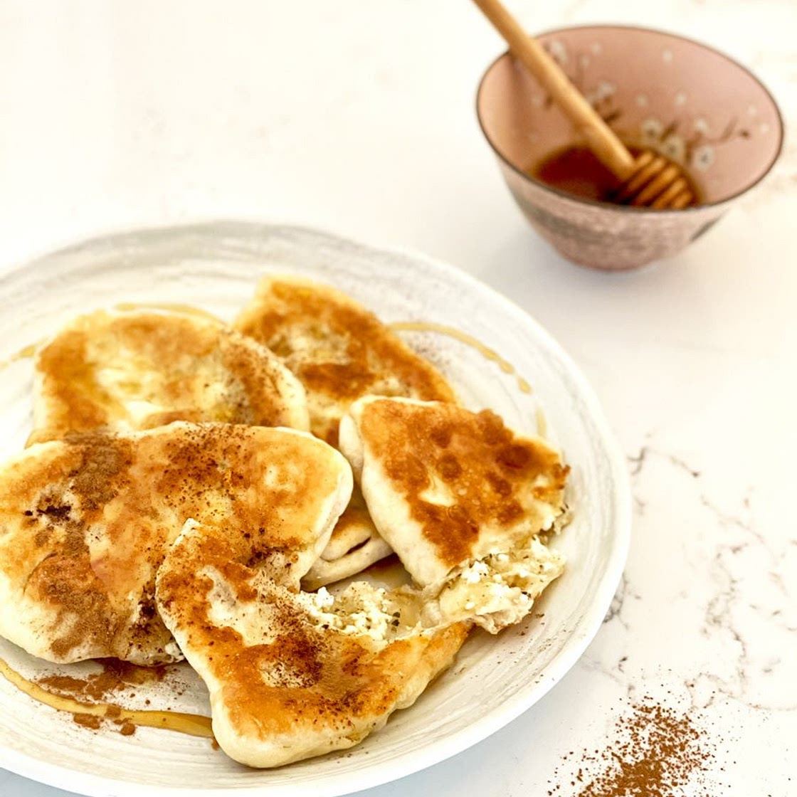 Ruth's Pontiaka Pisia - Greek Stuffed Flatbread with Feta Recipe