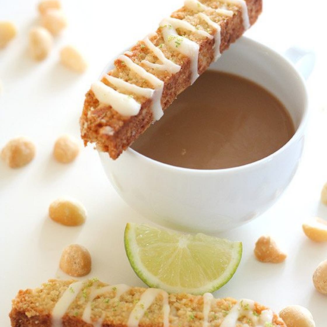 Macadamia Nut Lime Biscotti