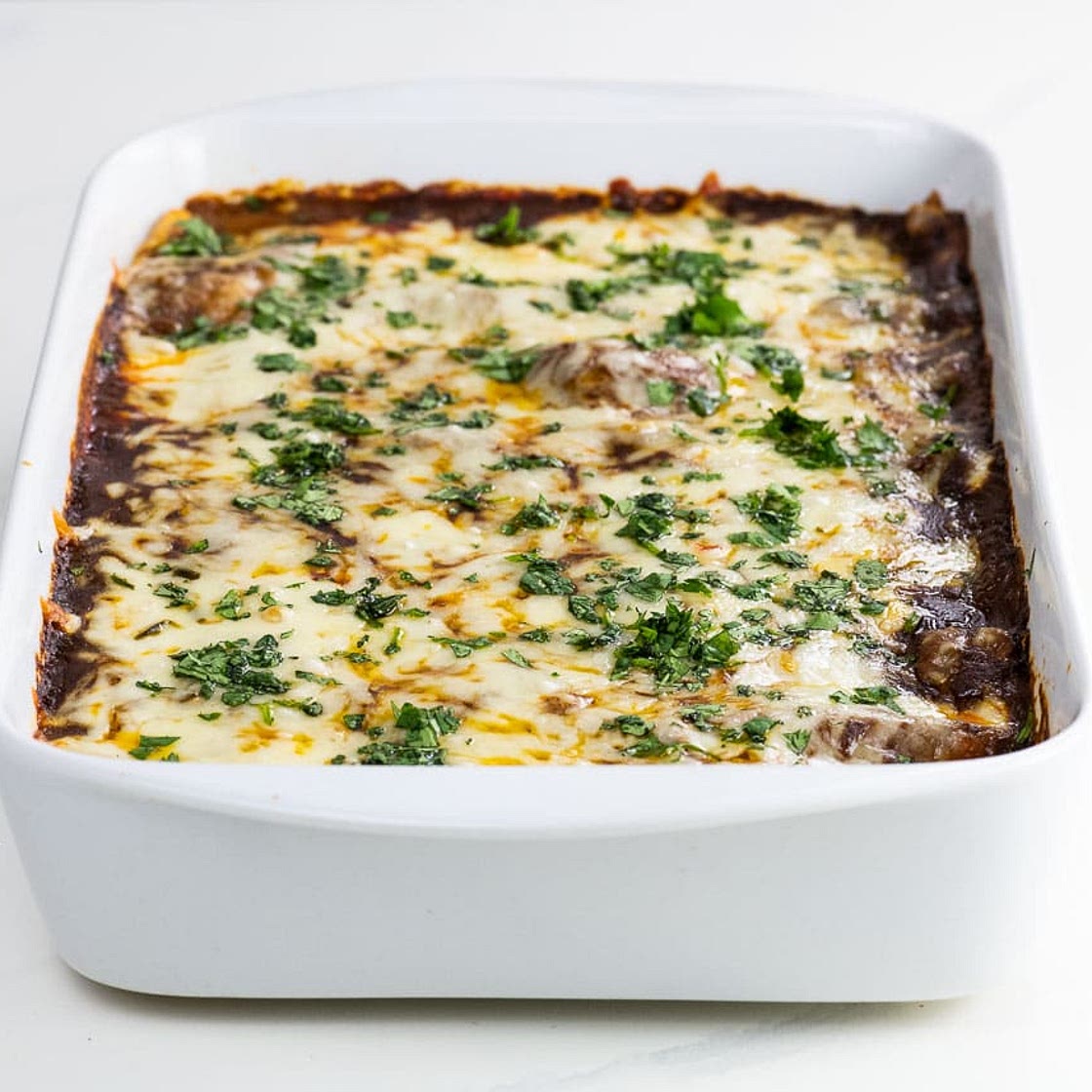 Refried Bean and Cheese Enchiladas