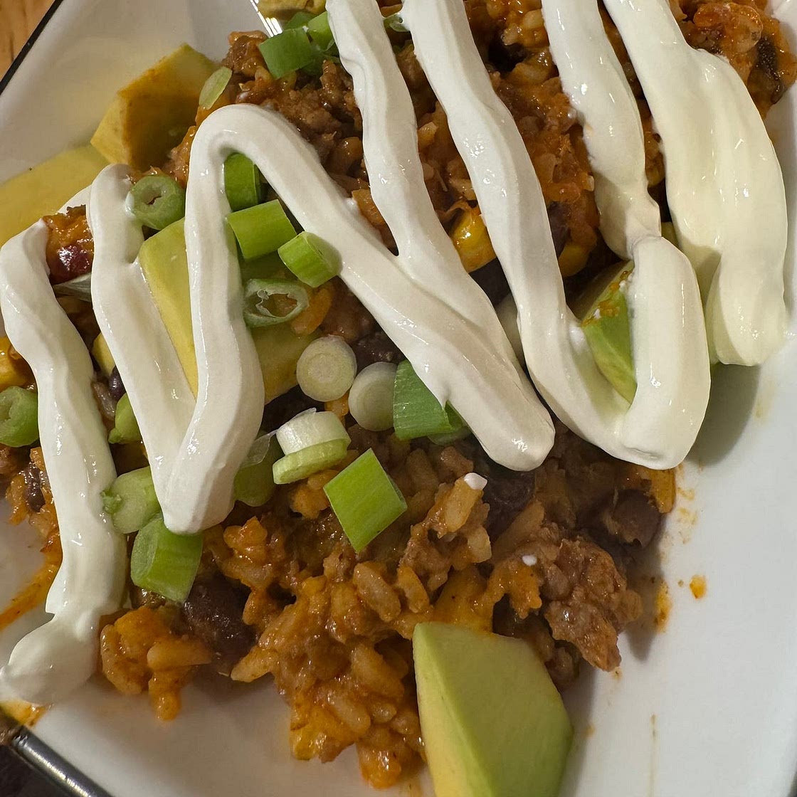 Mexican Ground Beef Casserole with Rice (Beef mince!)