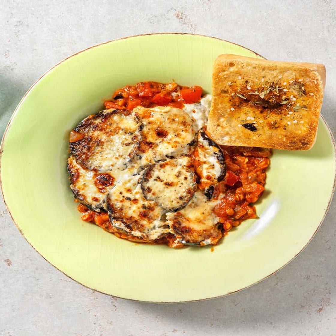 Veggie Moussaka with Lentils and Za'atar Ciabatta