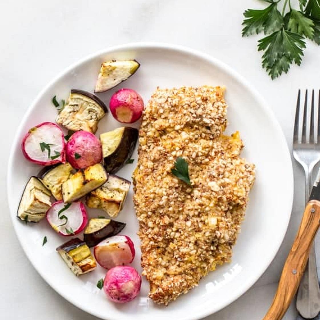Crispy Yogurt Chicken + Roasted Veggies