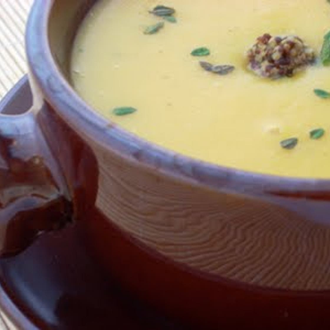 Creme de Abóbora com Amêijoas