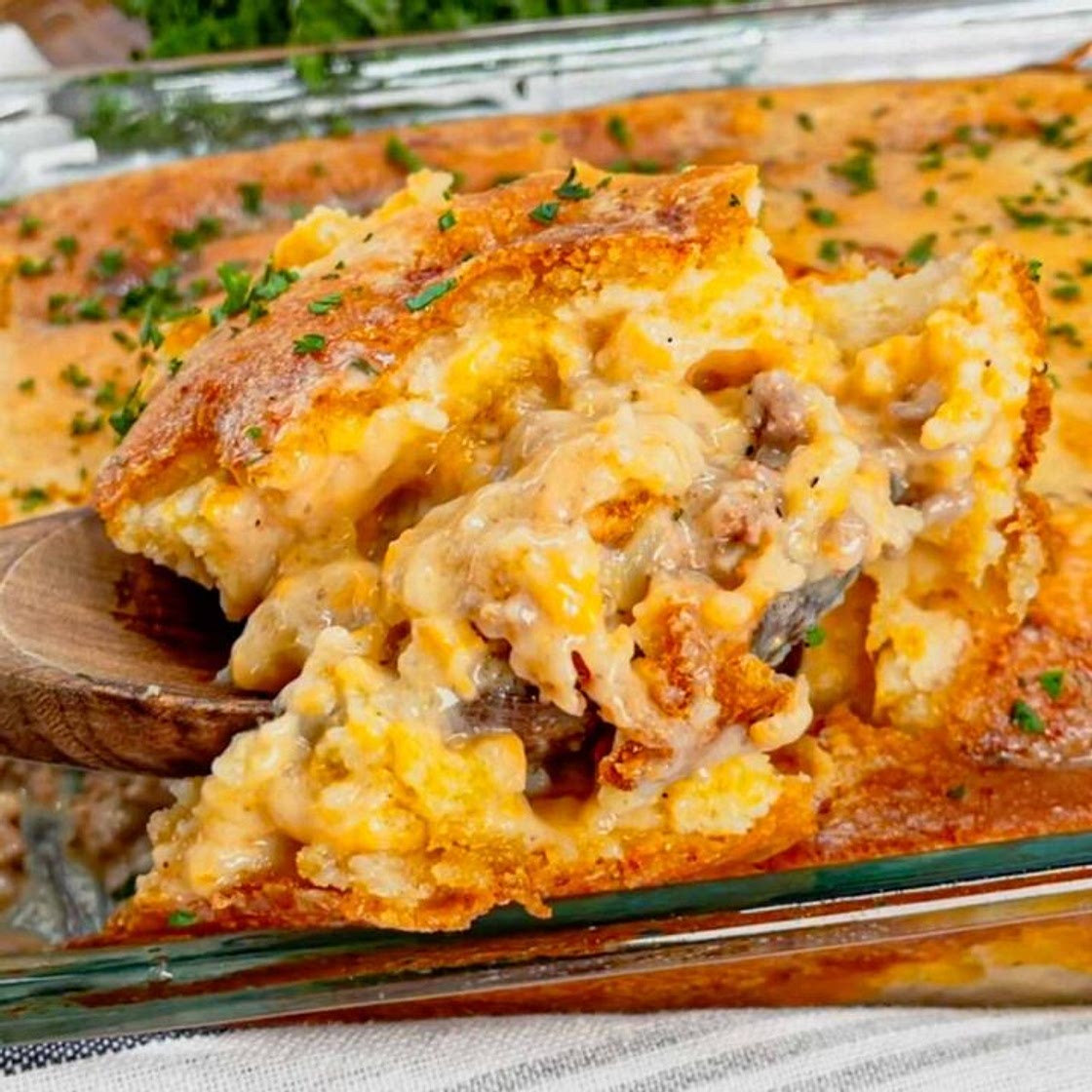 Cheddar Bay Ground Beef Cobbler