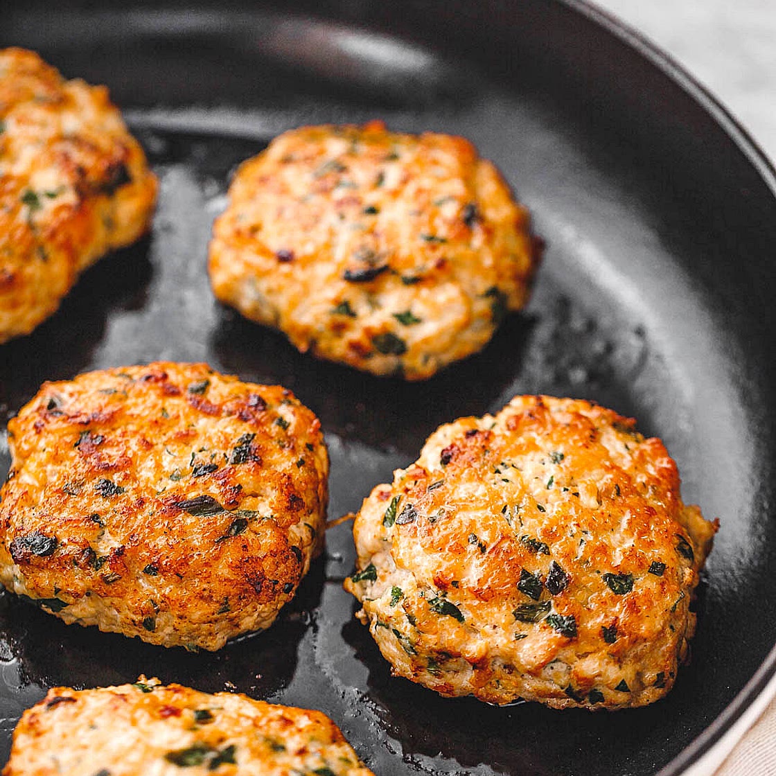 Meal Prep Chicken Patties & Veggie Salad