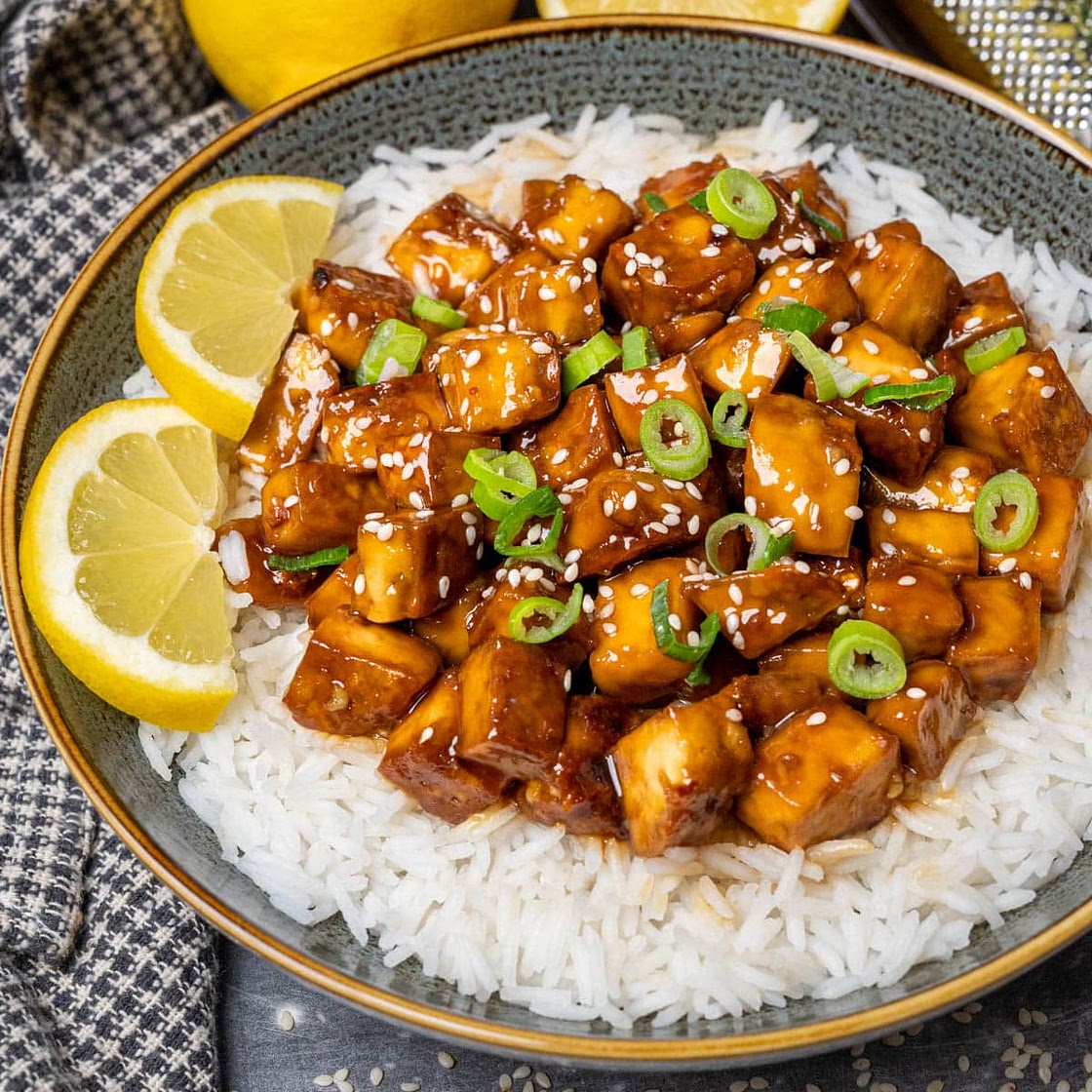 Sticky Lemon Tofu