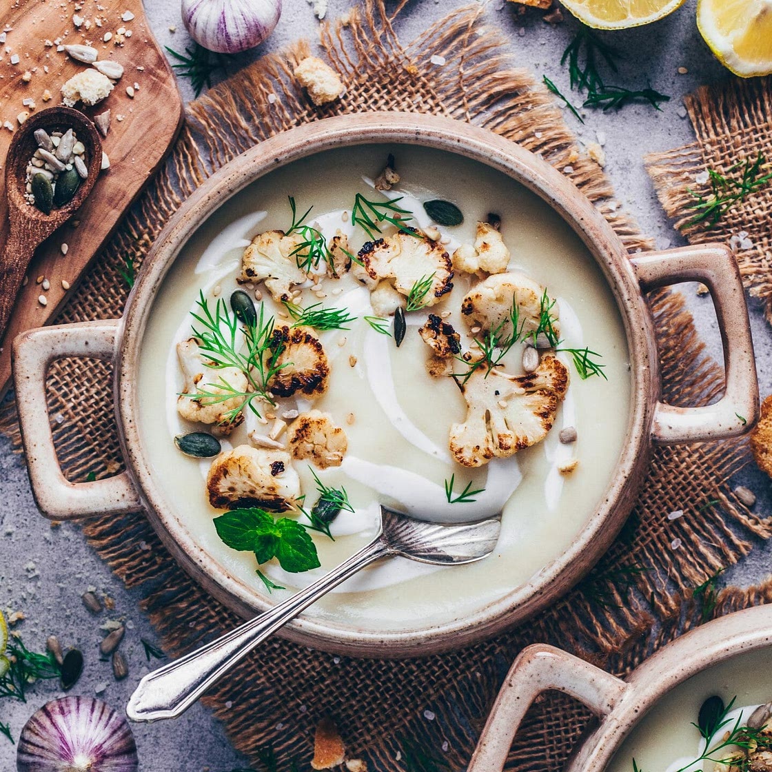 Vegane Blumenkohlsuppe