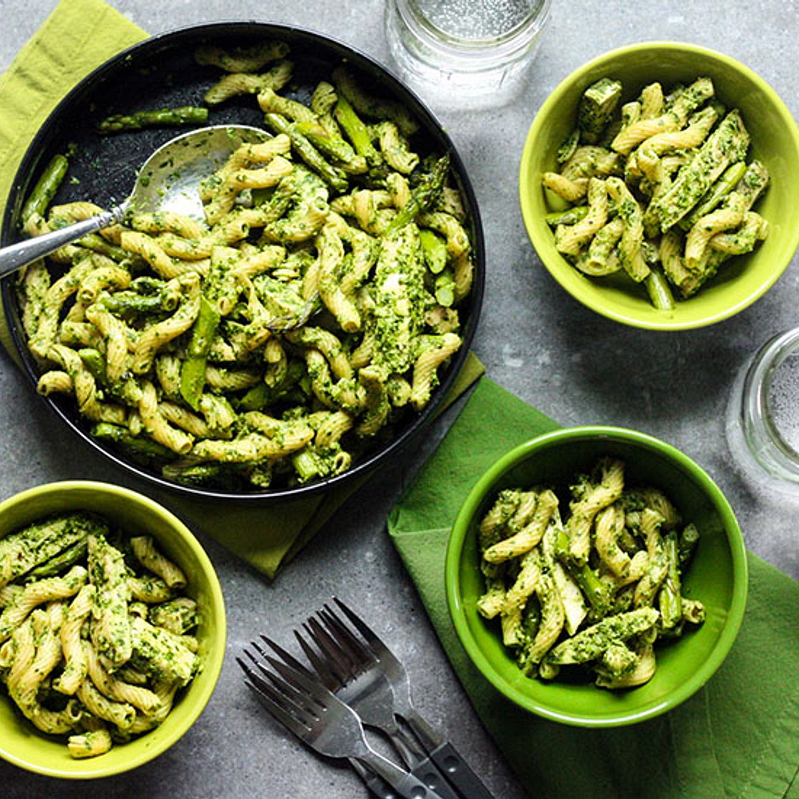 Asparagus Chicken Pesto Pasta