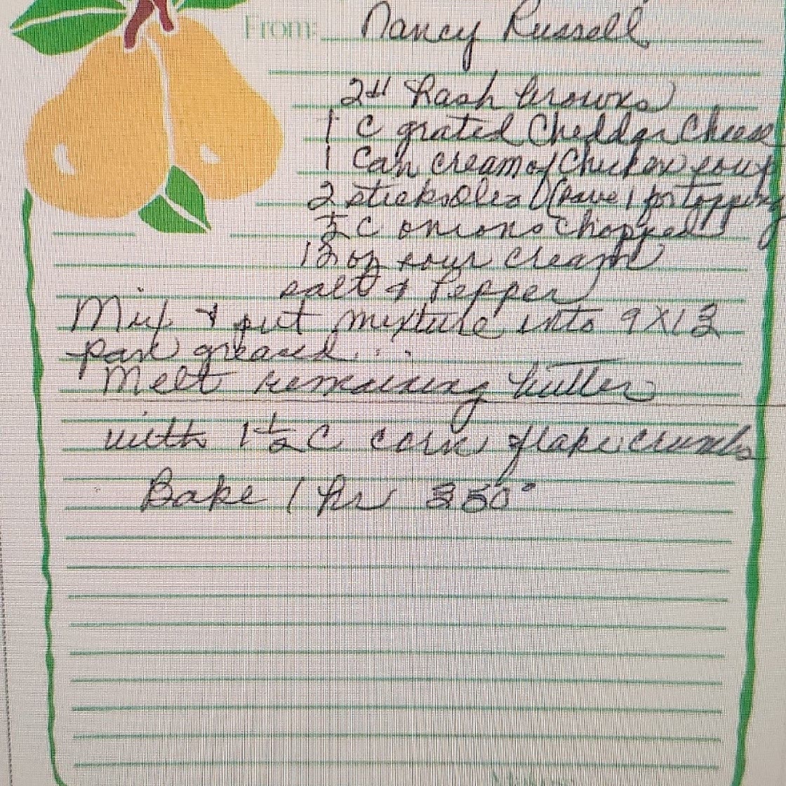 Crispy potato casserole