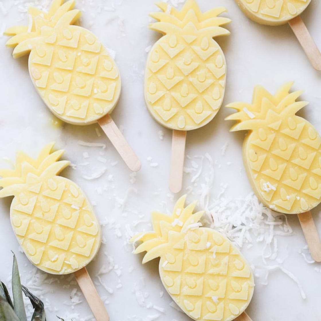 Pineapple Coconut Rum Popsicles