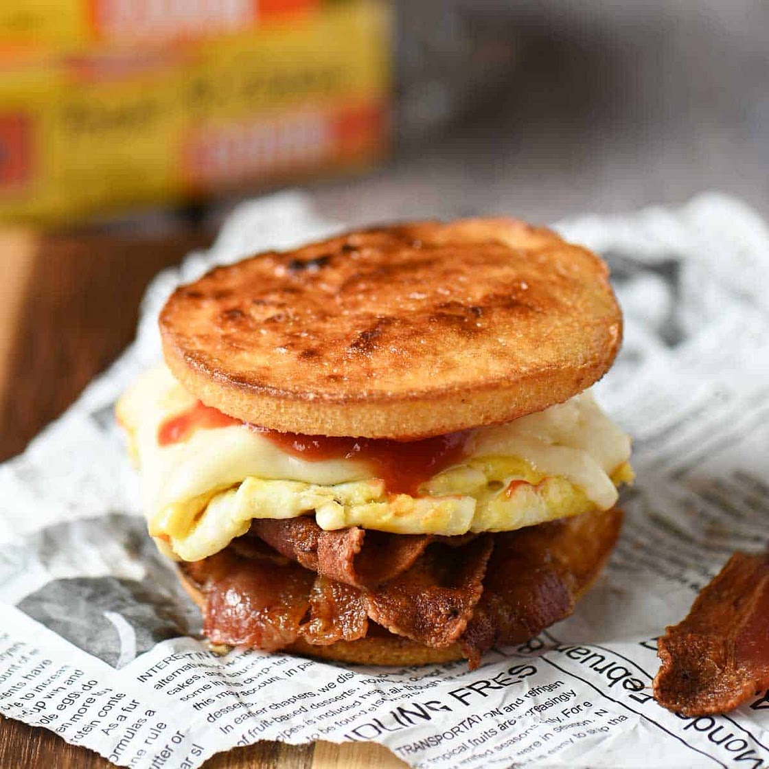 Toaster Cake Breakfast Sandwich