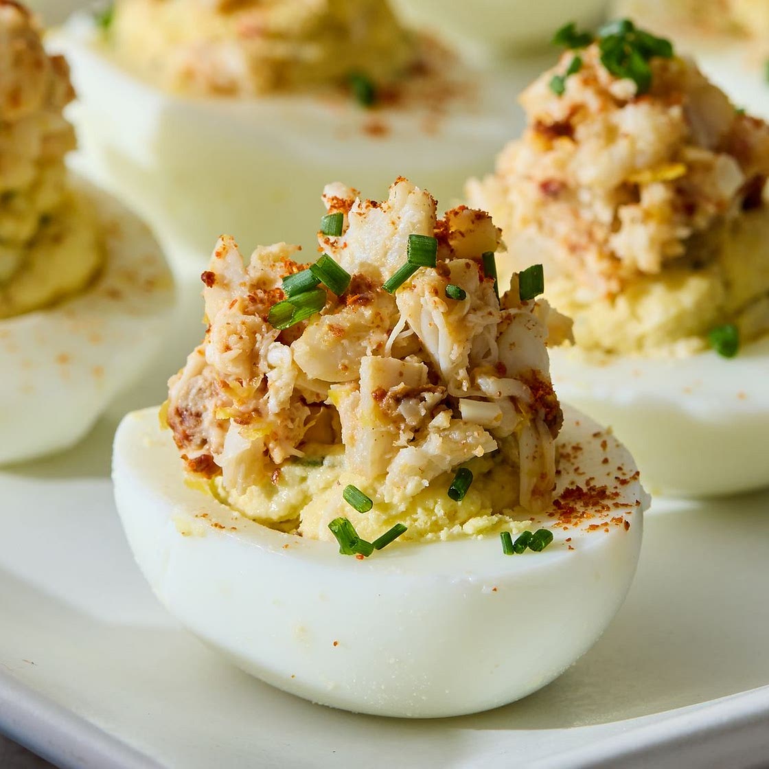 Crab-Stuffed Deviled Eggs