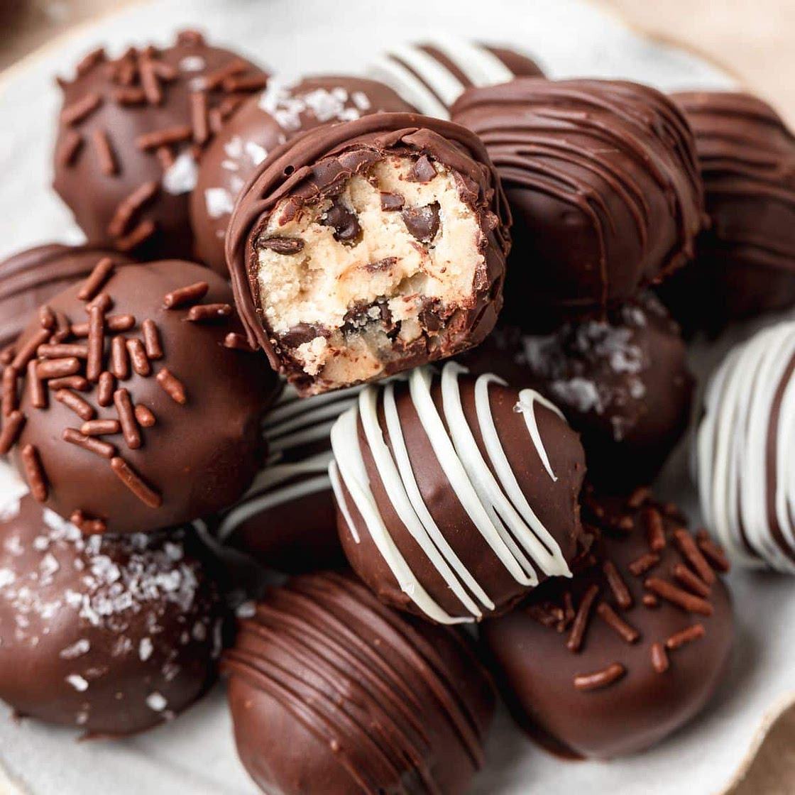 Chocolate Covered Cookie Dough Bites