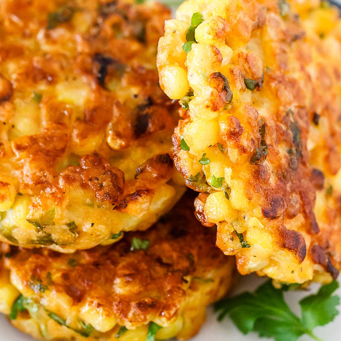 Cheesy Corn Fritters Recipe