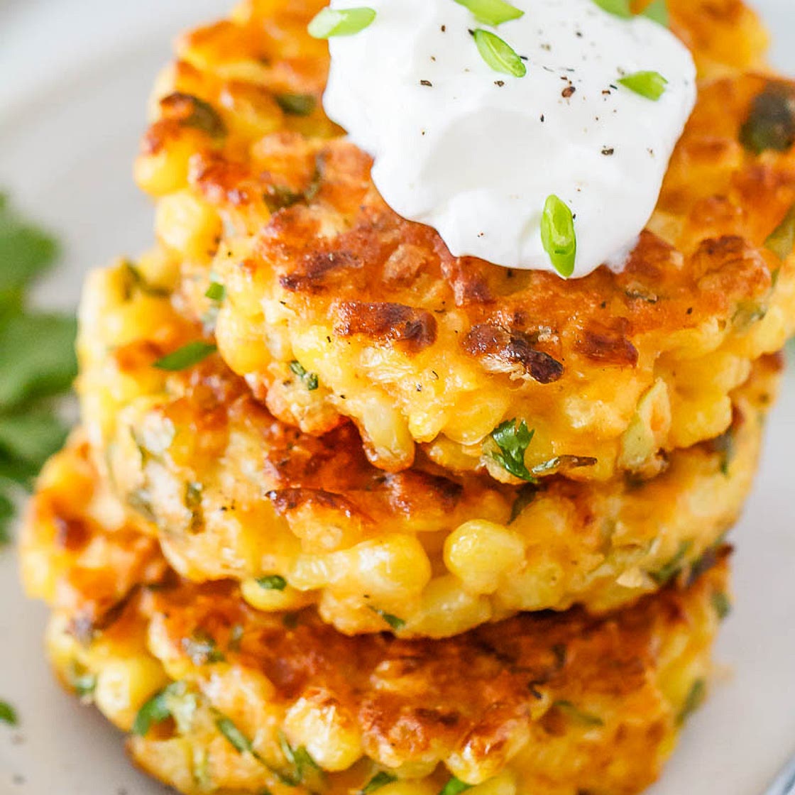 Cheesy Corn Fritters Recipe