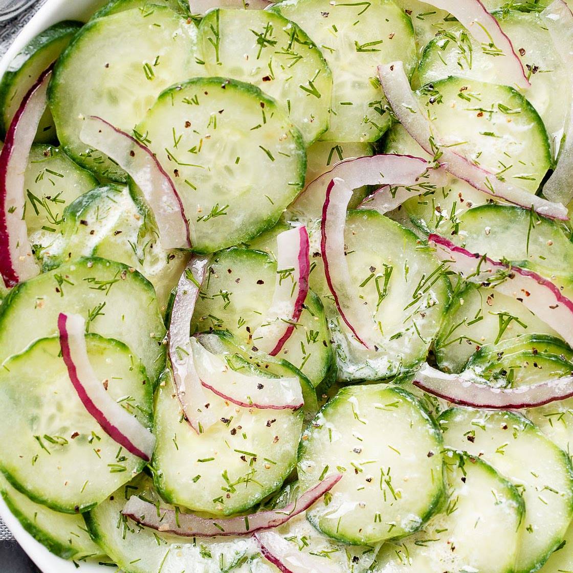 Cucumber Salad with Creamy Dill Sauce