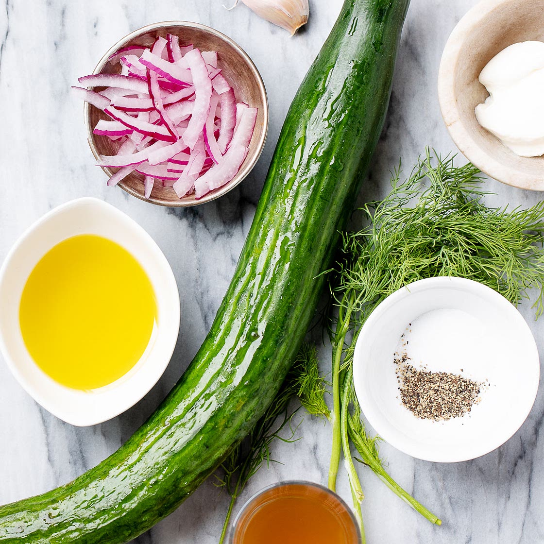 Cucumber Salad with Creamy Dill Sauce