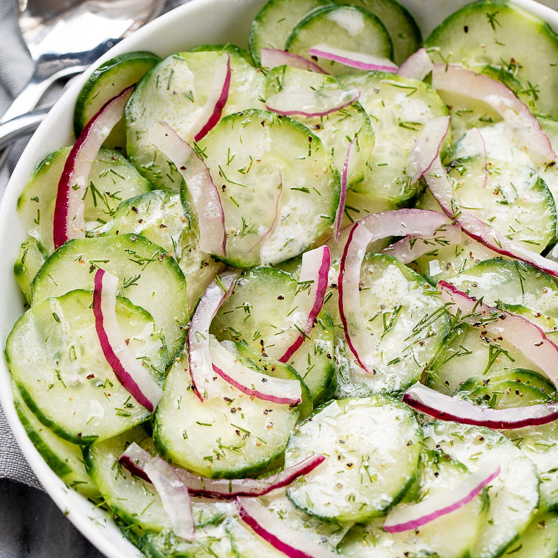 Cucumber Salad with Creamy Dill Sauce
