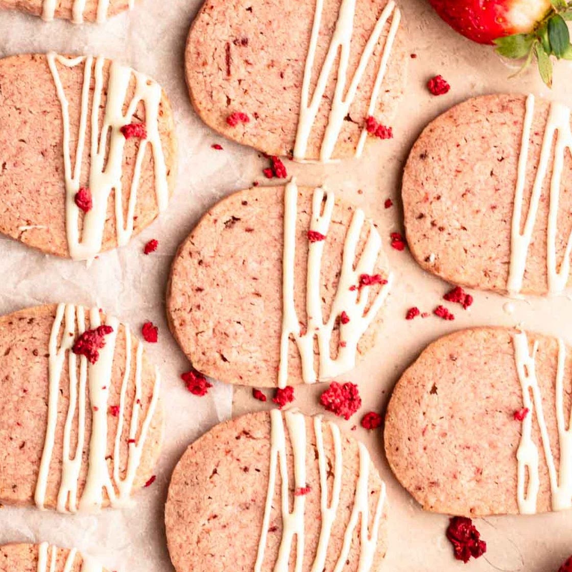 Strawberry Shortbread Cookies