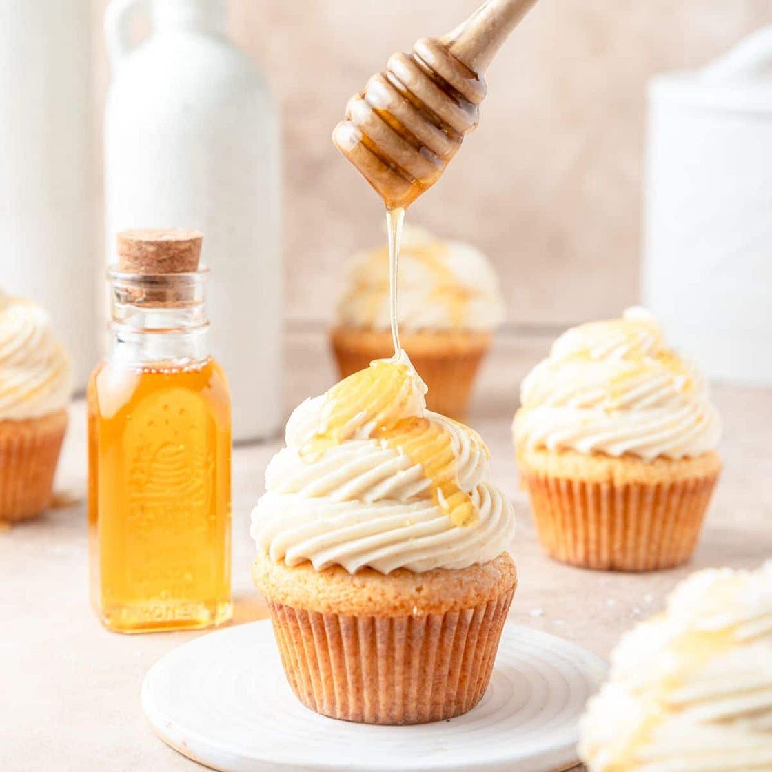 Cornbread Cupcakes with Honey Brown Butter Buttercream