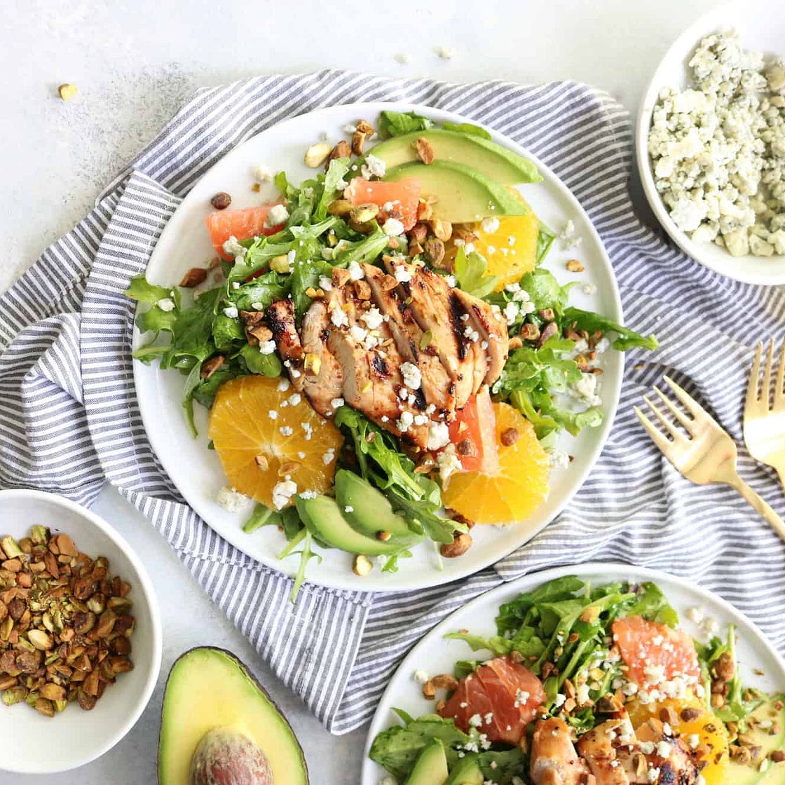 Summer Citrus Salad + Grilled Orange Marinated Chicken