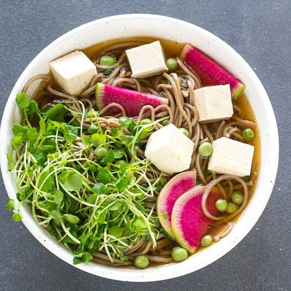 Low FODMAP Cold Soba Soup