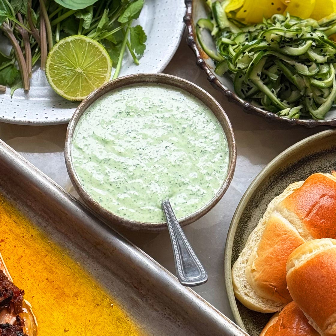 Coriander and lime mayonnaise