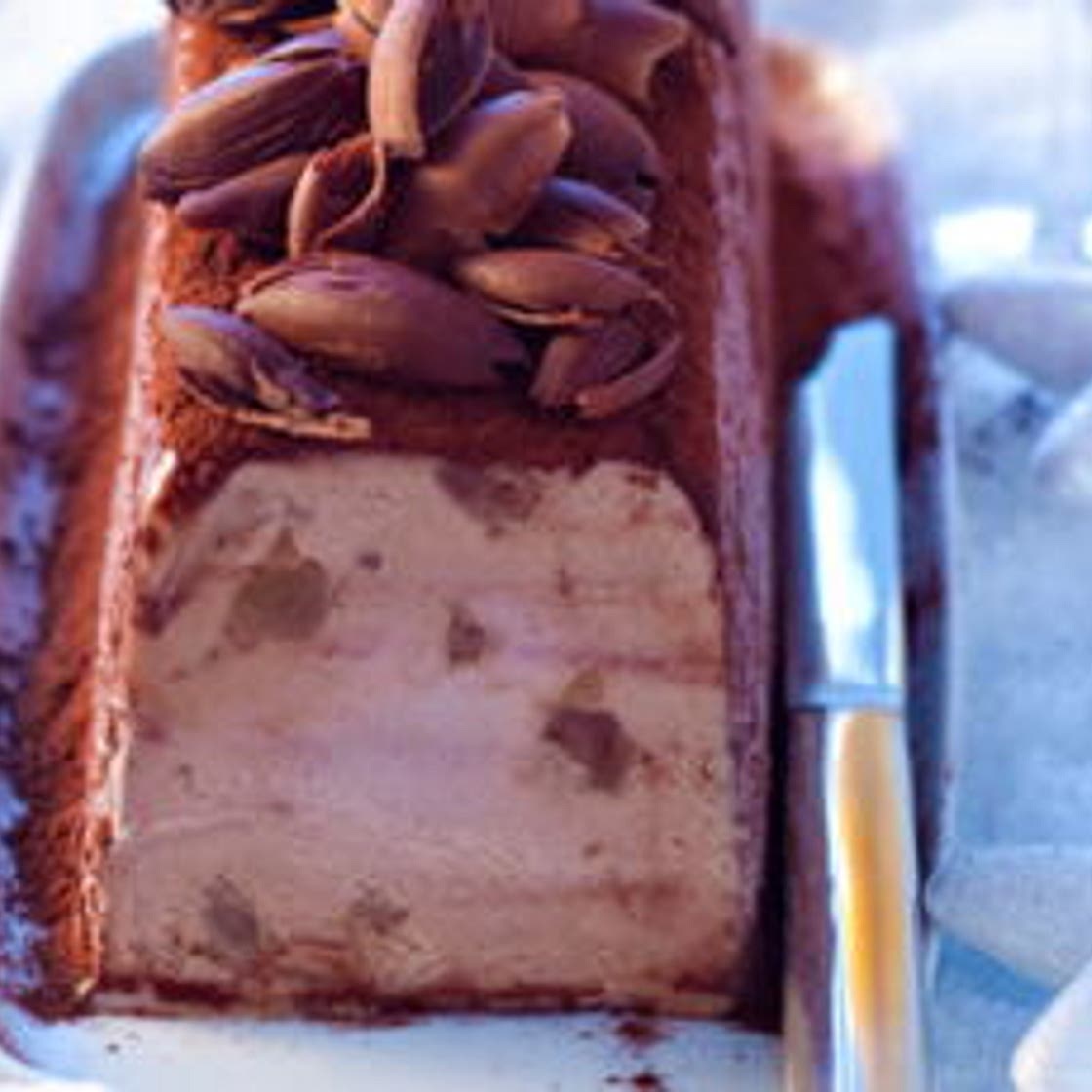 Bûche glacée aux marrons, sabayon au rhum