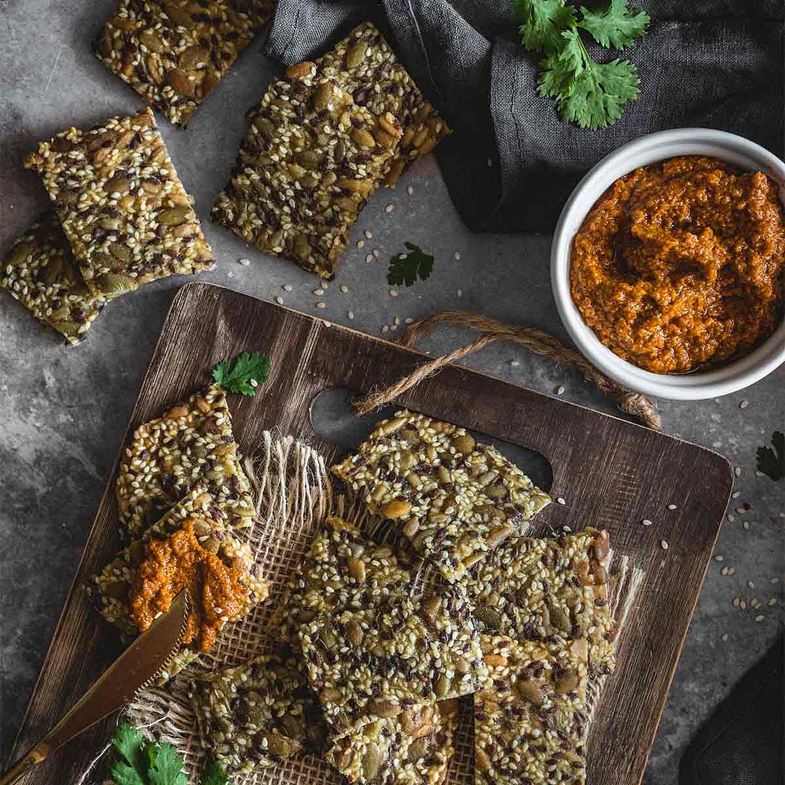 Swedish Seed Crackers (Gluten-Free Crispbread)