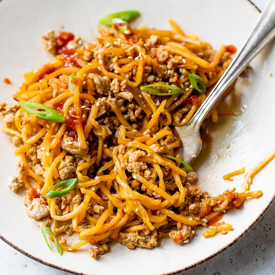Spicy Hearts of Palm Noodles with Chicken