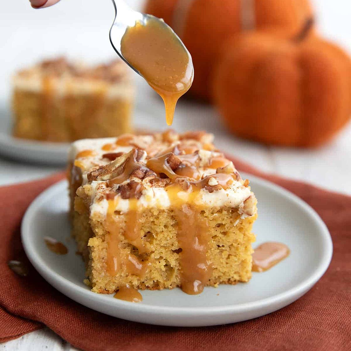 Keto Pumpkin Poke Cake Recipe