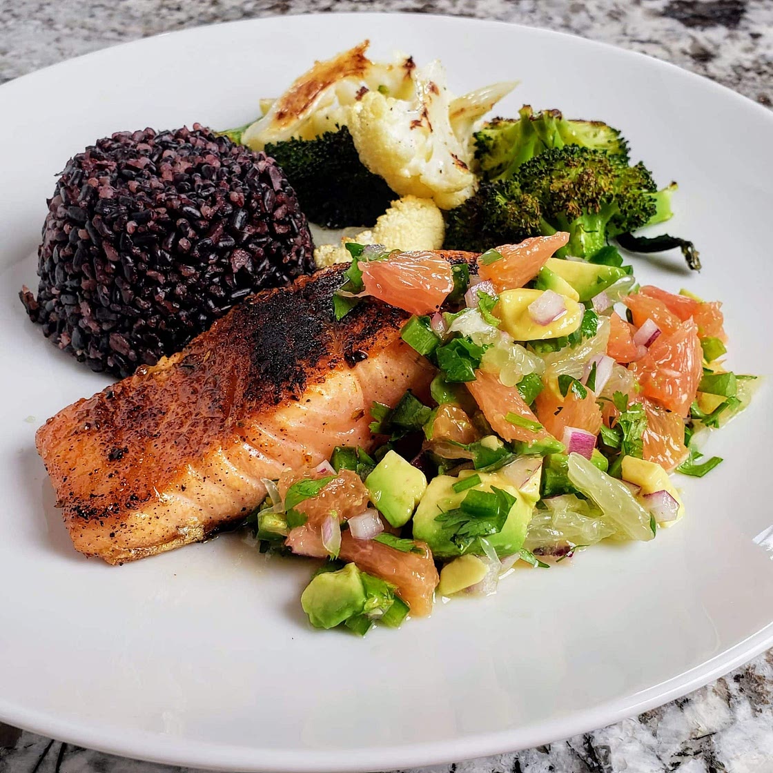 Blackened Salmon with Citrus Salsa