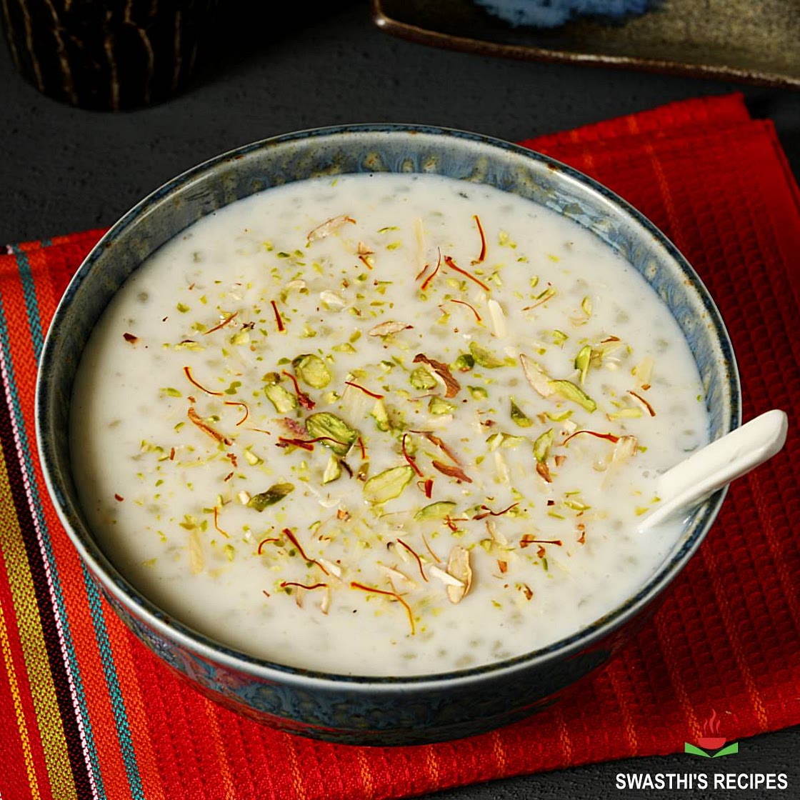 Sabudana Kheer Recipe (Sago Kheer)