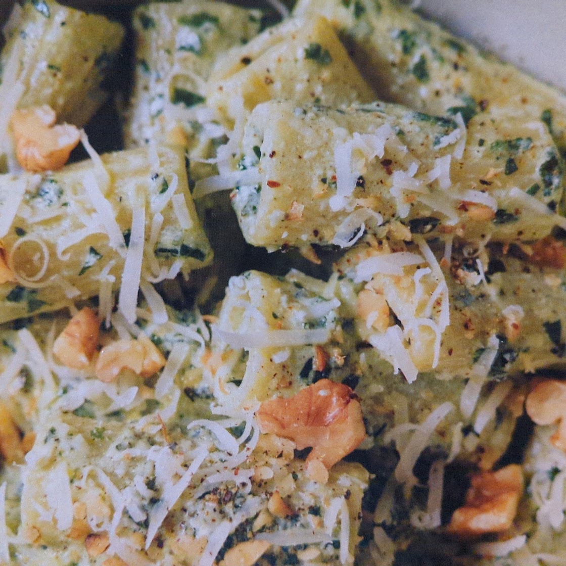 Rigatoni with Ricotta-Sage Pesto