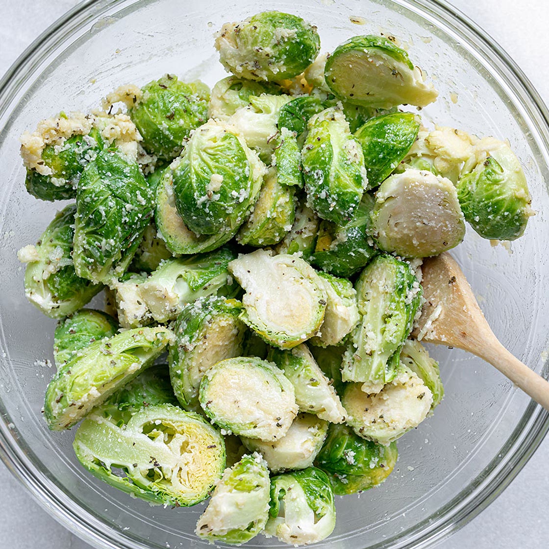 Garlic Parmesan Roasted Brussels Sprouts