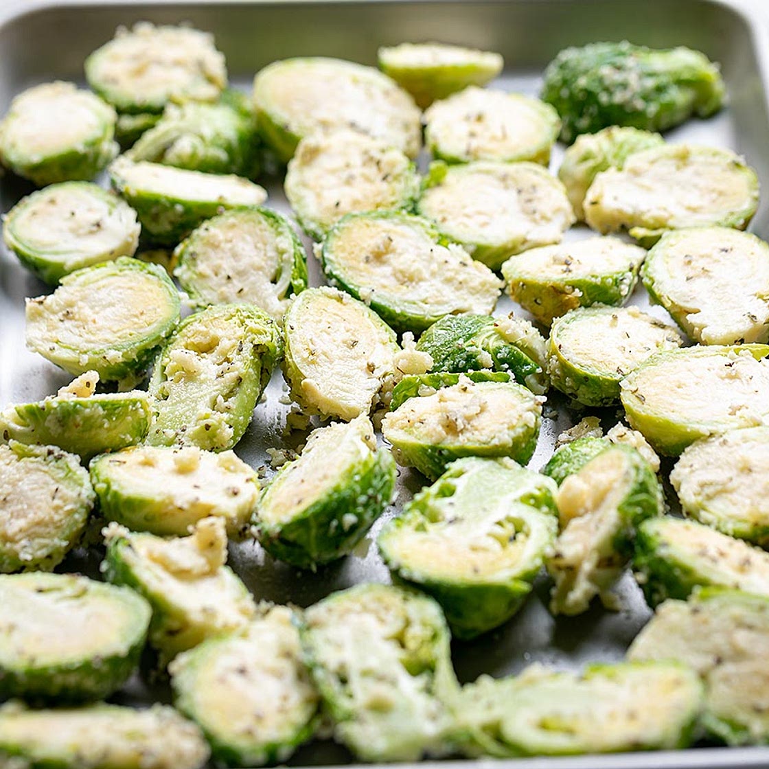 Garlic Parmesan Roasted Brussels Sprouts