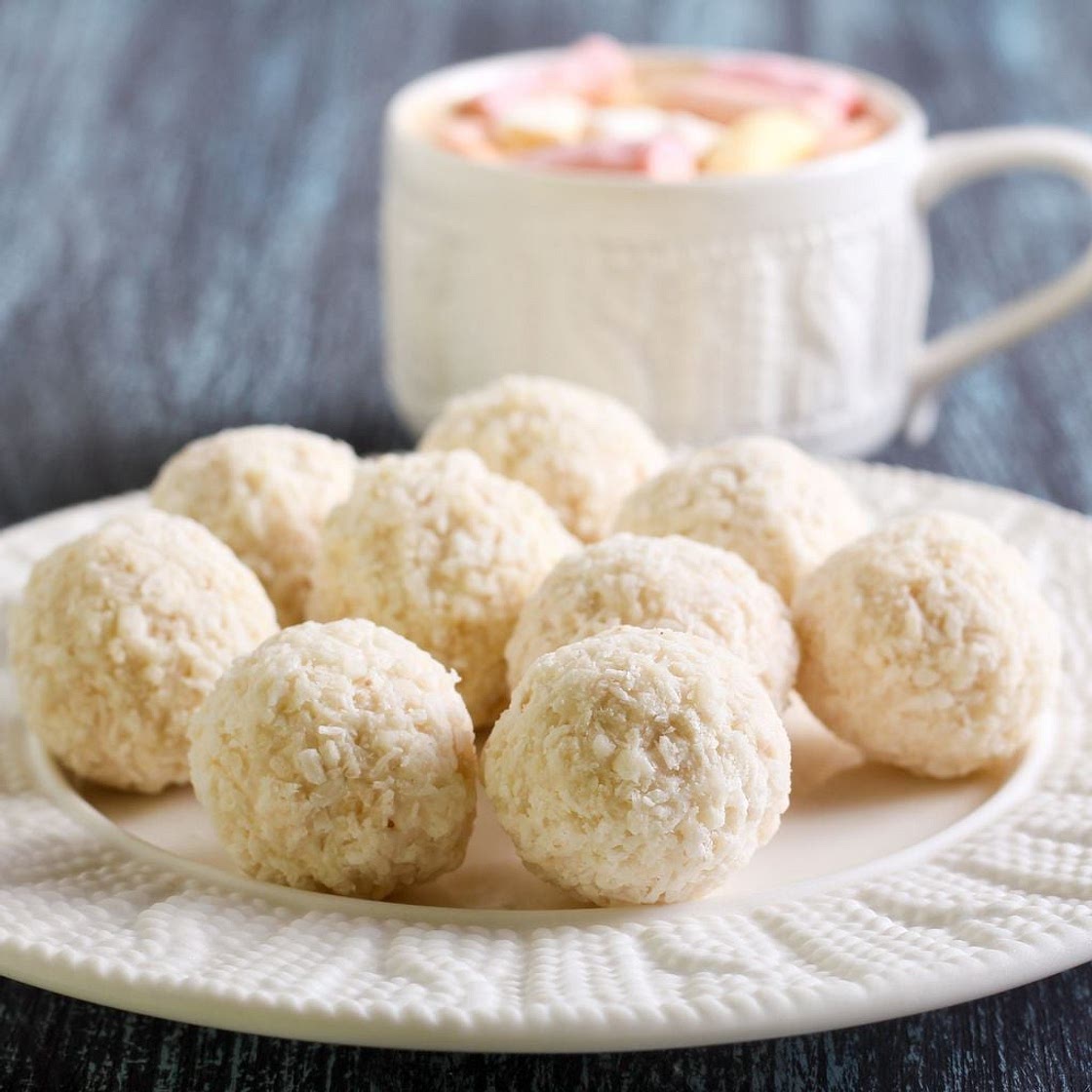 Truffes au chocolat blanc