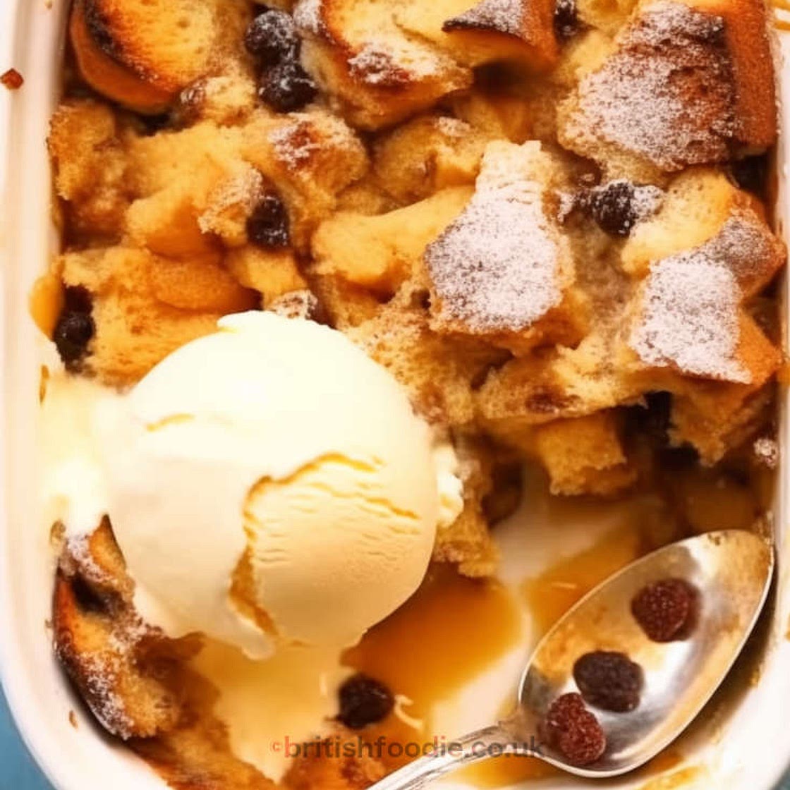 Apricot Bread and Butter Pudding