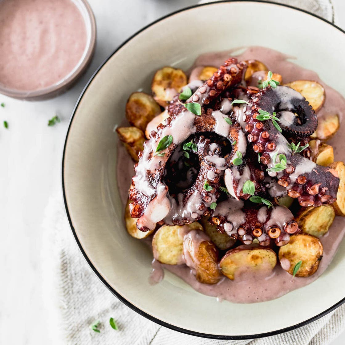 Peruvian Octopus with Olive Sauce