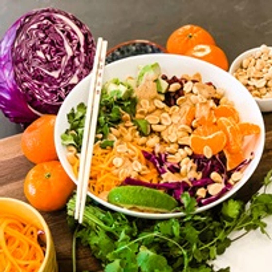 Plant-Based Power Bowl with Keto Peanut Sauce