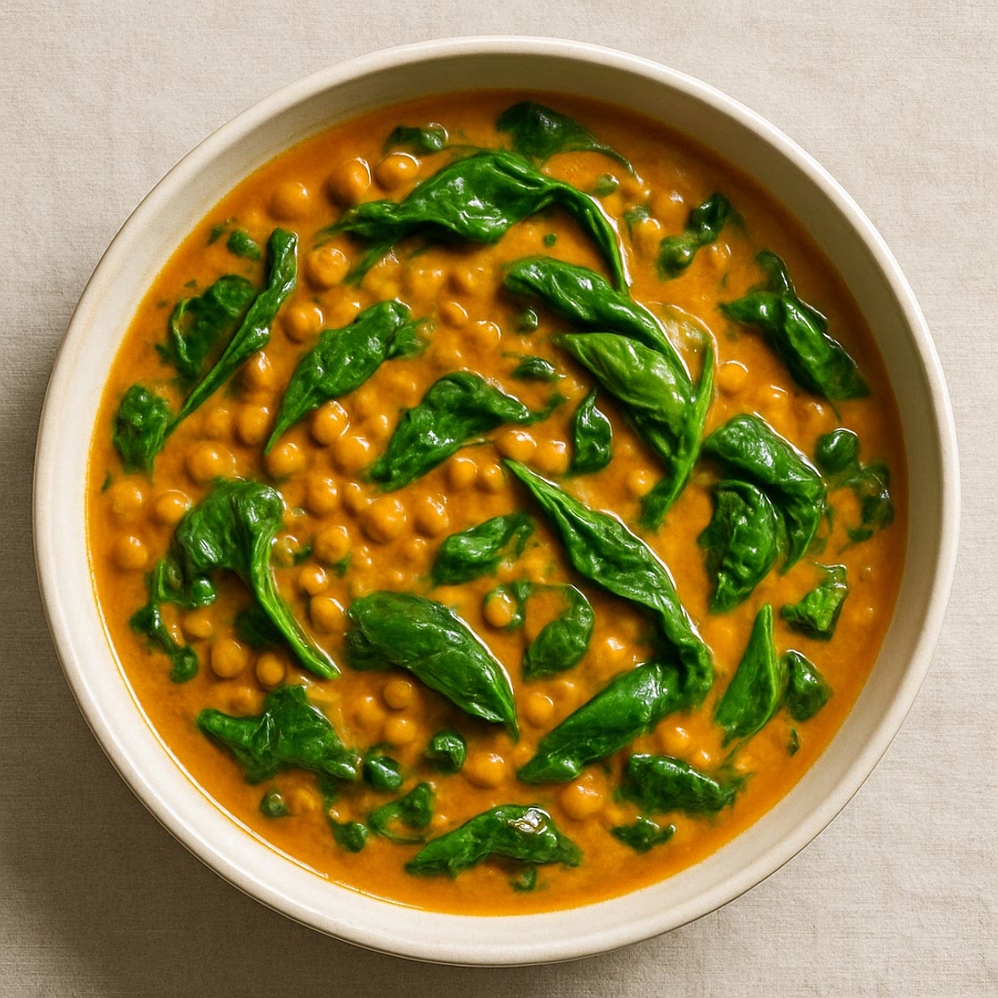 Lentil and Spinach Curry with Coconut Milk