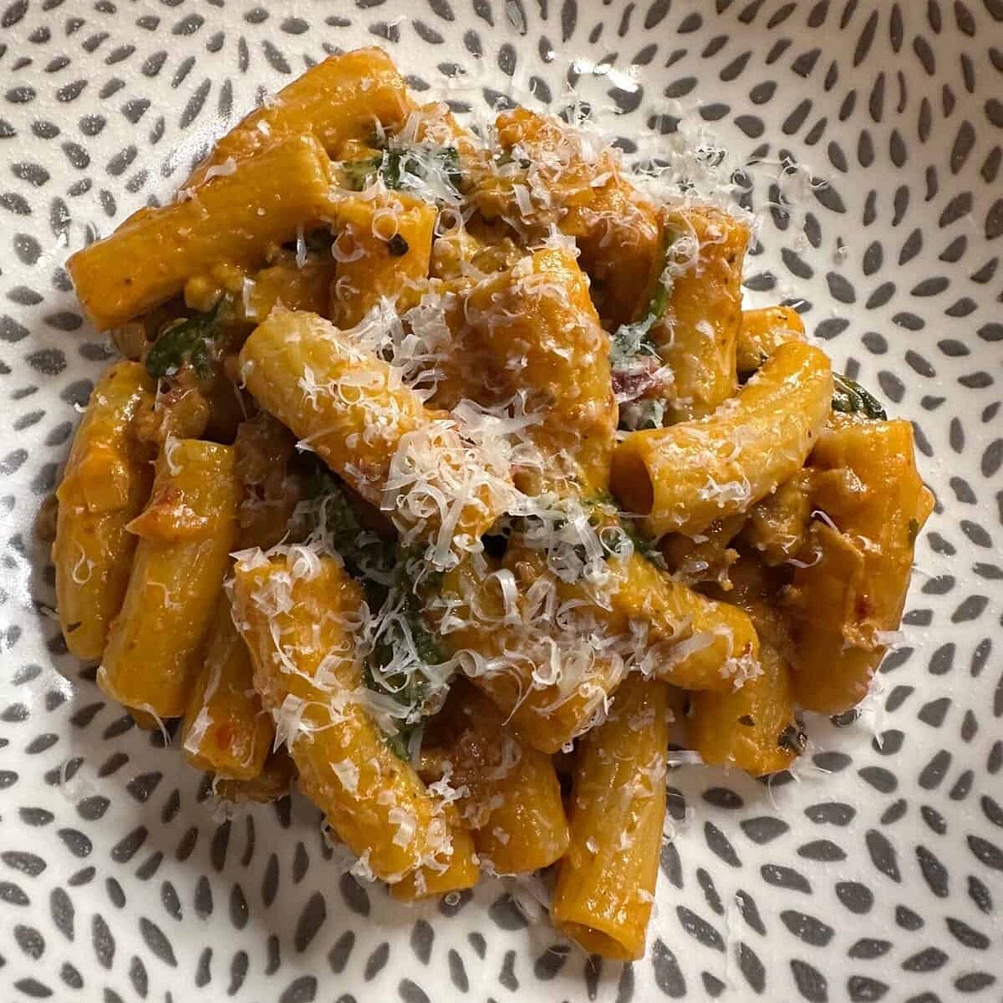 Hot Italian Sausage Sundried Tomato Rigatoni