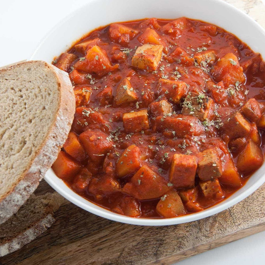 Vegan Goulash with smoked tofu & potatoes