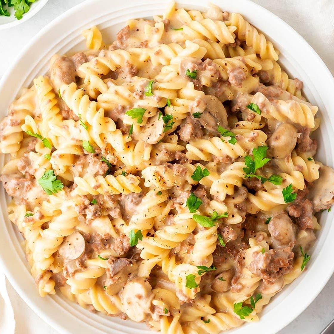 Instant Pot Ground Beef Stroganoff