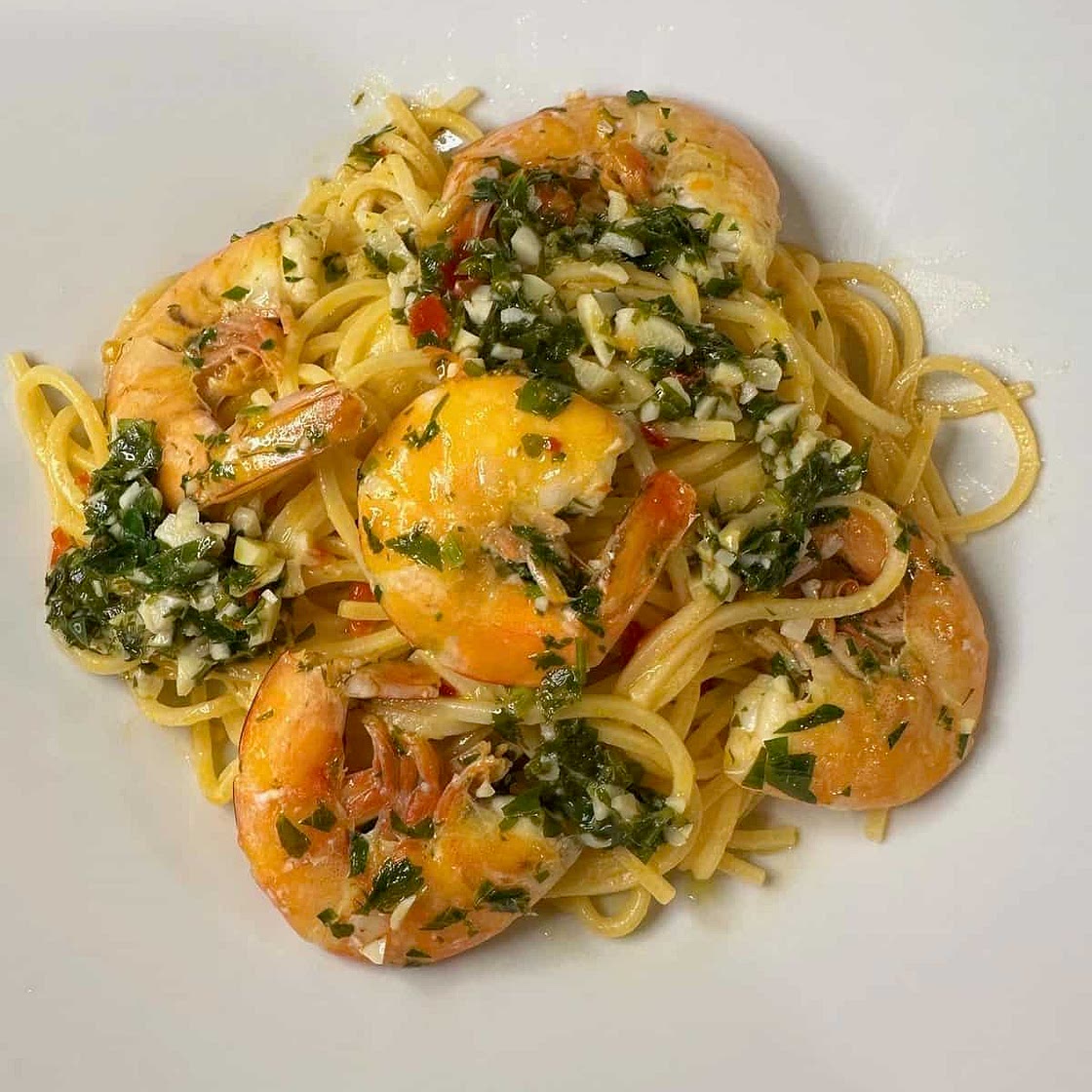 Calabrian Chili Shrimp Scampi Pasta