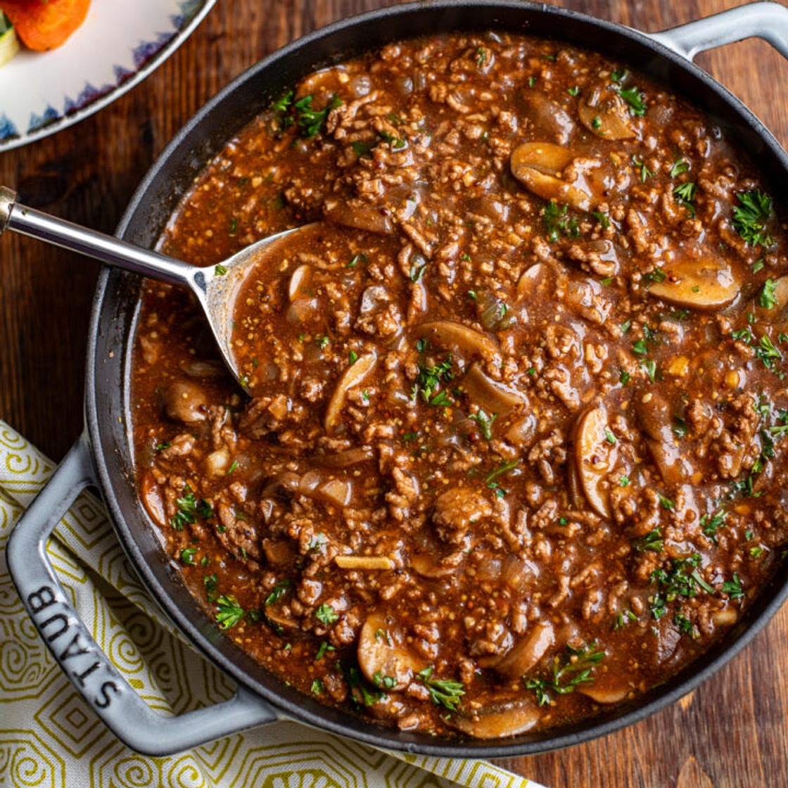 Mustard Beef with Mushrooms